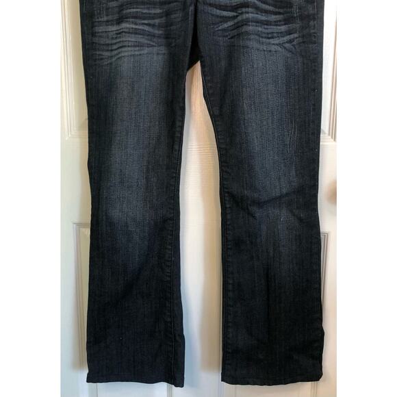 Grace in L.A. Junior's Embellished Dark Wash Jeans Rhinestones Low Rise Size 13 - Picture 5 of 8